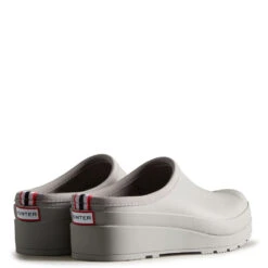 Hunter Women's Play Clogs In Zinc Grey -Fashion Shoes 1054 4 1100x
