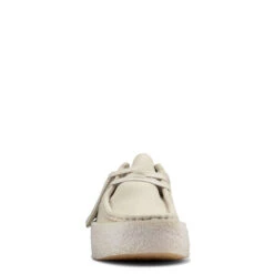 Clarks Women's Wallabee Cup In White Nubuck -Fashion Shoes 26158152 1342 3 1100x
