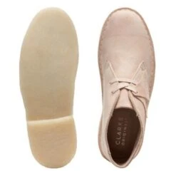 Clarks Women's Desert Boot In Beige Suede -Fashion Shoes 26165814 5 1100x
