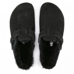 Birkenstock Boston Shearling Suede Leather In Black 9 Birkenstock Boston Shearling Suede Leather In Black -Fashion Shoes 2 5 259883 top 1100x