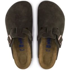 Birkenstock Men's Boston Softbed Suede Leather In Mocha -Fashion Shoes 660461 3 1100x