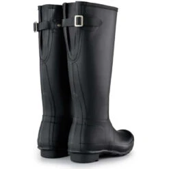 Hunter Women's Original Back Adjustable Rain Boots In Black -Fashion Shoes 7 5 75 hunter original back adjustable black 3 1 1100x