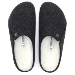 Birkenstock Women's Zermatt Shearling Wool Felt In Anthracite (Narrow Width) -Fashion Shoes BI 1015084 2095 3 1100x