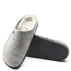 Birkenstock Men's Zermatt Shearling Wool Felt In Light Grey -Fashion Shoes BI 1015092 2100 4 1100x