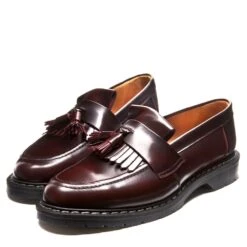 Solovair Tassel Loafer In Burgundy Rub-Off -Fashion Shoes SV 1022 BUR 120 3 1100x
