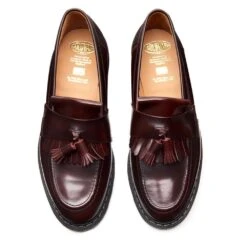 Solovair Tassel Loafer In Burgundy Rub-Off -Fashion Shoes SV 1022 BUR 120 4 1100x