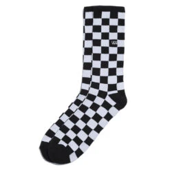 Vans Checkerboard Crew Sock In Black/White Check (Large)