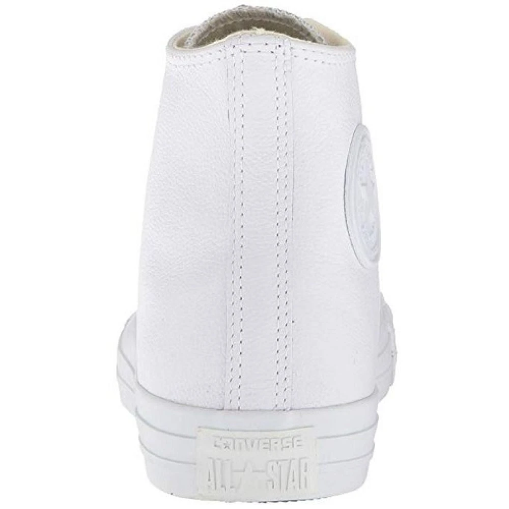 Converse Chuck Taylor All Star Mono Leather High Top In White Monochrome 5 Converse Chuck Taylor All Star Mono Leather High Top In White Monochrome - Image 3