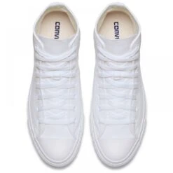 Converse Chuck Taylor All Star Mono Canvas High Top In White Monochrome -Fashion Shoes c o converse chuck taylor all star monochrome high top white 1u646 4 1100x