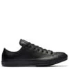 Converse Chuck Taylor All Star Mono Leather Low Top In Black Monochrome -Fashion Shoes c o converse chuck taylor all star monochrome leather low top black 135253 1 1100x