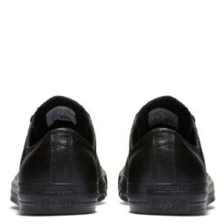Converse Chuck Taylor All Star Mono Leather Low Top In Black Monochrome -Fashion Shoes c o converse chuck taylor all star monochrome leather low top black 135253 5 1100x