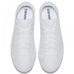 Converse Chuck Taylor All Star Mono Leather Low Top In White Monochrome -Fashion Shoes c o converse chuck taylor all star monochrome leather low top white 136823 4 1100x