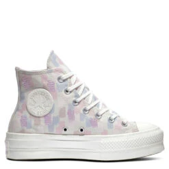 Converse Women's Chuck Taylor All Star Lift Platform Hi Inked In Egret/Gravel/Lt Arctic Pink