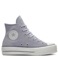 Converse Women's Chuck Taylor All Star Lift Platform Hi Suede In Gravel/Iron Grey/Egret