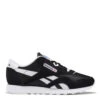 Reebok Women's Classic Nylon In Black/White 1 Reebok Women's Classic Nylon In Black/White -Fashion Shoes fv4506 1 footwear photography side lateral center view white 1100x