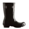 Hunter Women's Original Short Gloss Rain Boots In Black -Fashion Shoes ht wfs1000rgl 1055 1 1100x
