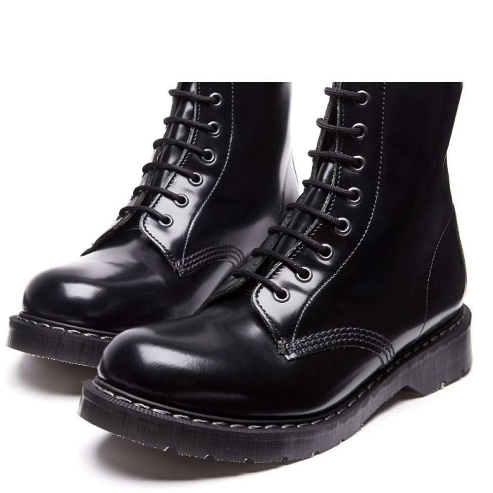 Solovair 11 Eye Derby Boot In Black Hi-Shine 5 Solovair 11 Eye Derby Boot In Black Hi-Shine - Image 3