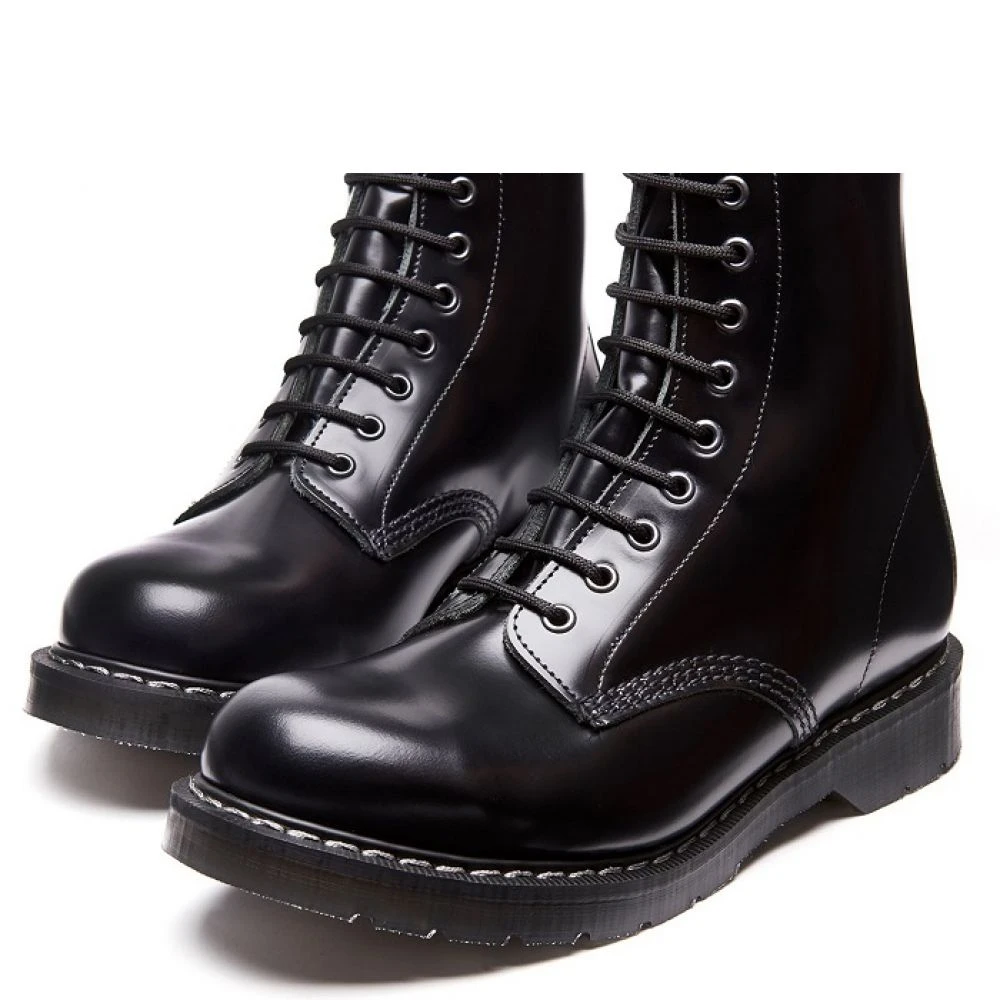 Solovair 8 Eye Derby Boot In Black Hi-Shine 5 Solovair 8 Eye Derby Boot In Black Hi-Shine - Image 3
