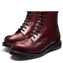 Solovair 8 Eye Derby Boot In Oxblood Hi-Shine -Fashion Shoes s8551oxg 104 3 1100x
