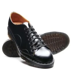 Solovair Monkey Shoe In Black Hi-Shine -Fashion Shoes sv 730 bk 121 2 1100x