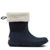 Hunter Women's Original Insulated Roll Top Sherpa Boots In Hunter Navy -Fashion Shoes wft2052nre nv 1 1100x